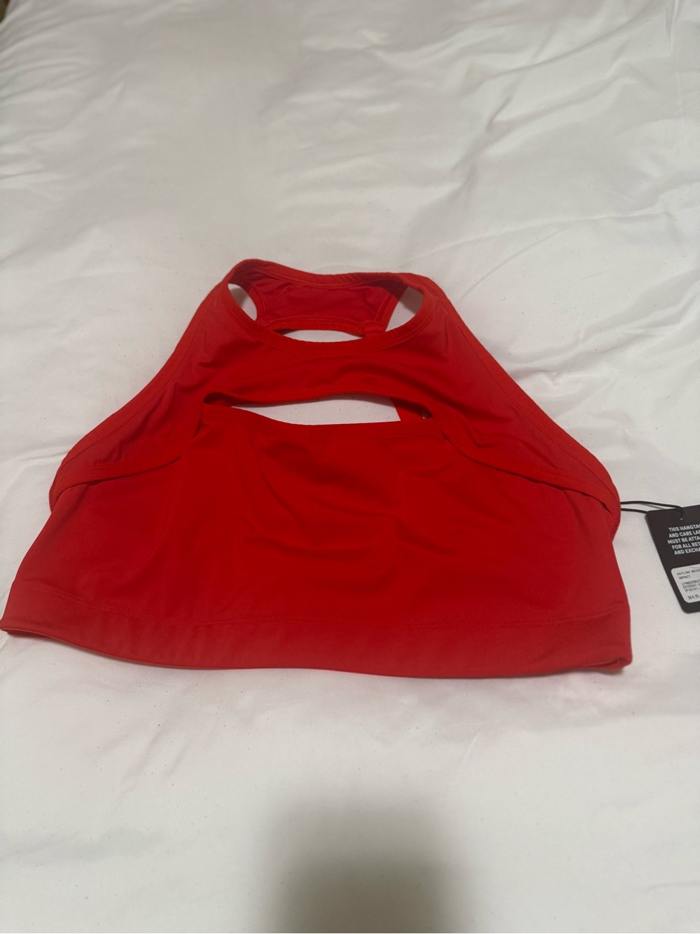 4x Savage Fenty Red High-Neck Cutout Sports Bra